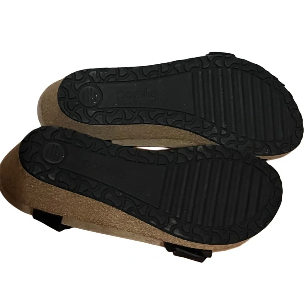 NWT Papillo Birkenstock Soley Leather Modern Boho Euro Minimalist Wedge Sandal